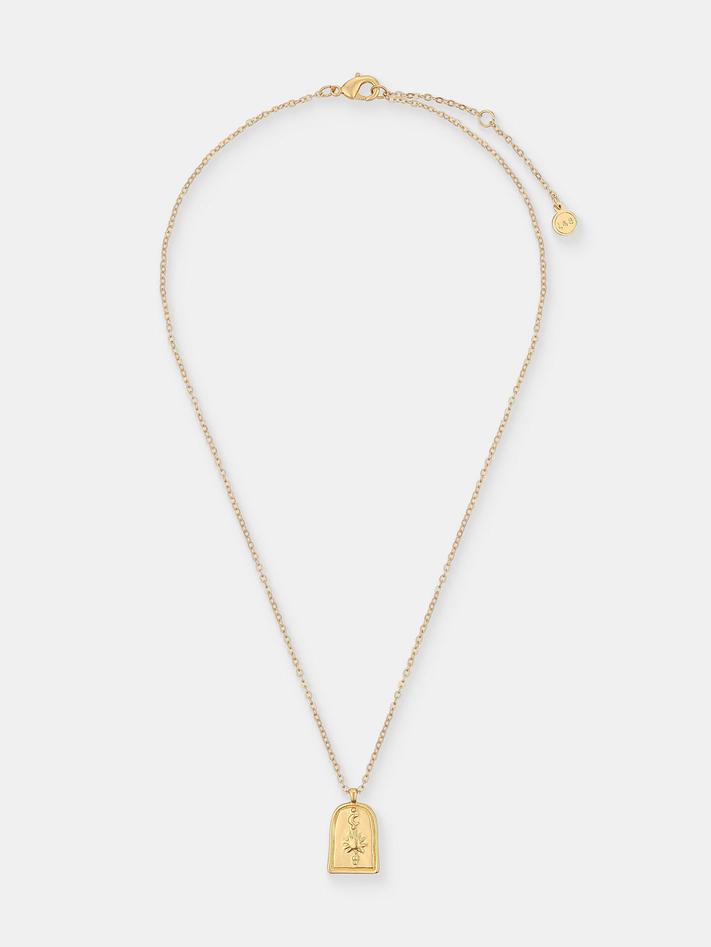 Sun Charm Matte Necklace - 18K Gold Plated