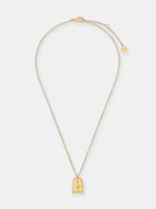 Sun Charm Matte Necklace - 18K Gold Plated