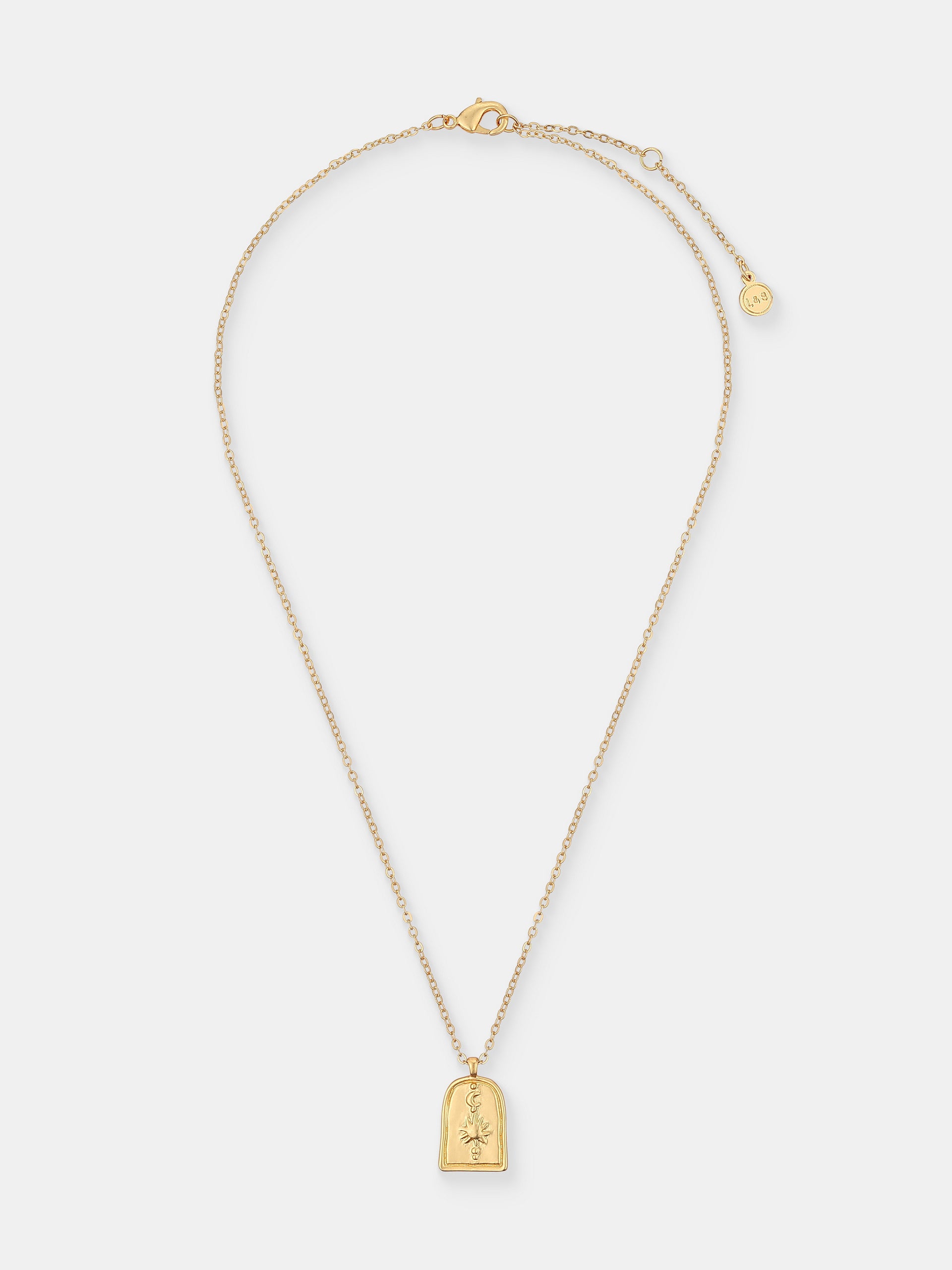 Sun Charm Matte Necklace - 18K Gold Plated