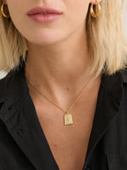 Sun Charm Matte Necklace - 18K Gold Plated