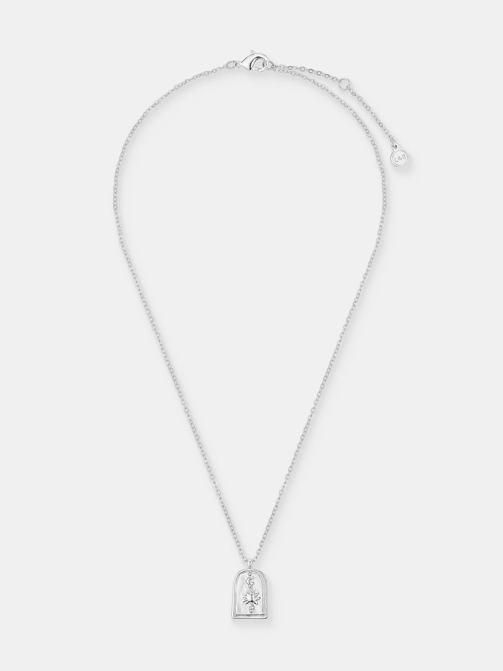 Sun Charm Necklace - Silver Plated