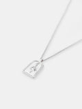 Sun Charm Necklace - Silver Plated
