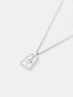 Sun Charm Necklace - Silver Plated