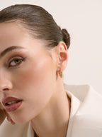 Diamanté Twist 18K Gold Plated Earrings