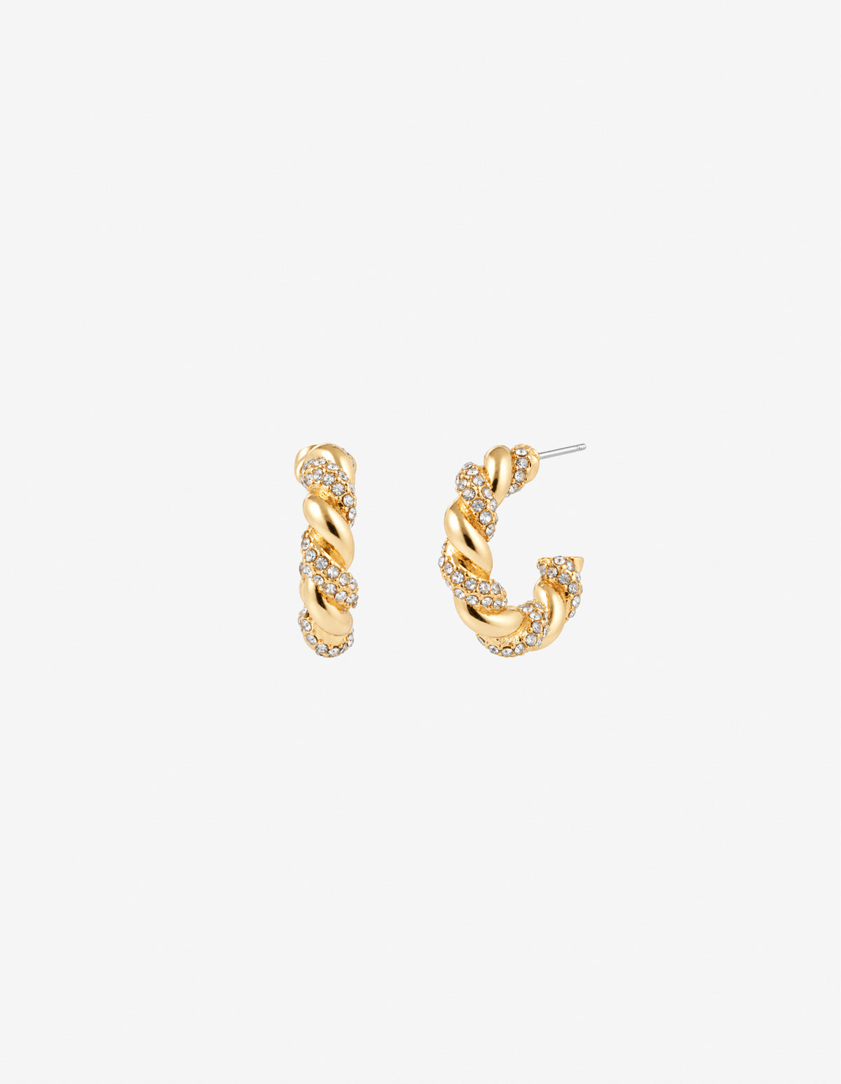 Diamanté Twist 18K Gold Plated Earrings