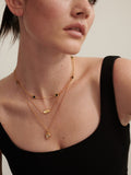 Diamanté Heart Necklace - 18K Gold Plated