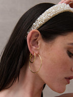30mm Classic 18K Gold Plated Hoops