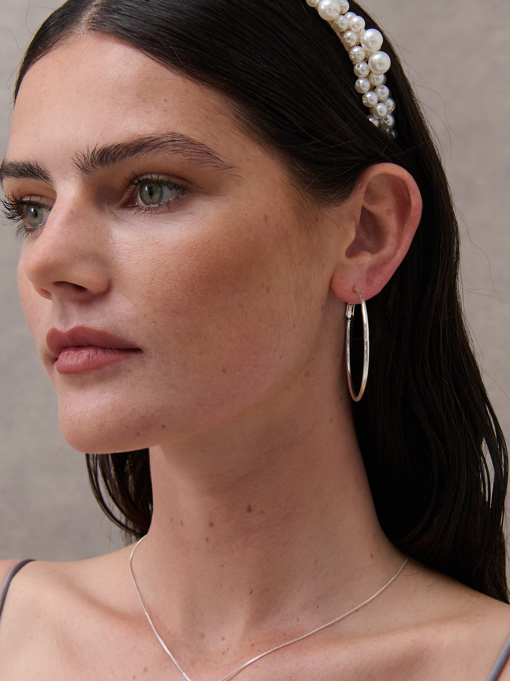 50mm Classic Sterling Silver Plated Hoops