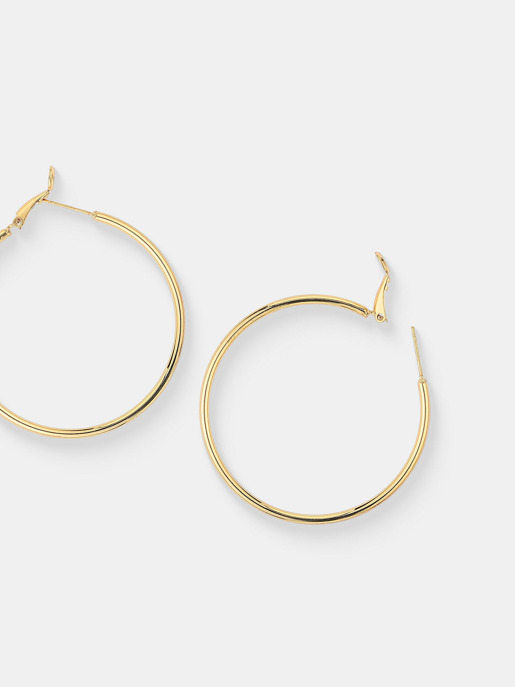 50mm Classic 18K Gold Plated Hoops