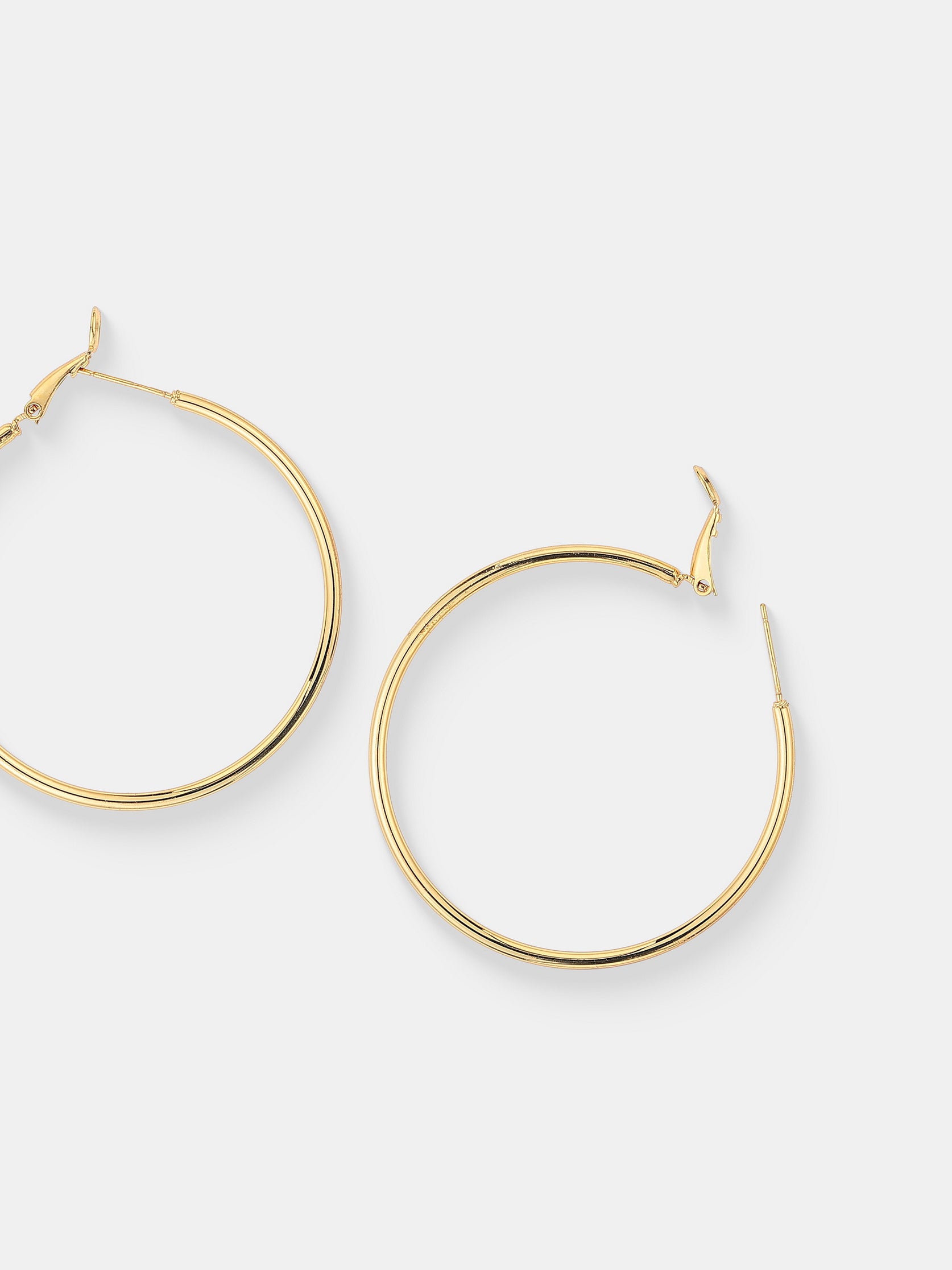 50mm Classic 18K Gold Plated Hoops