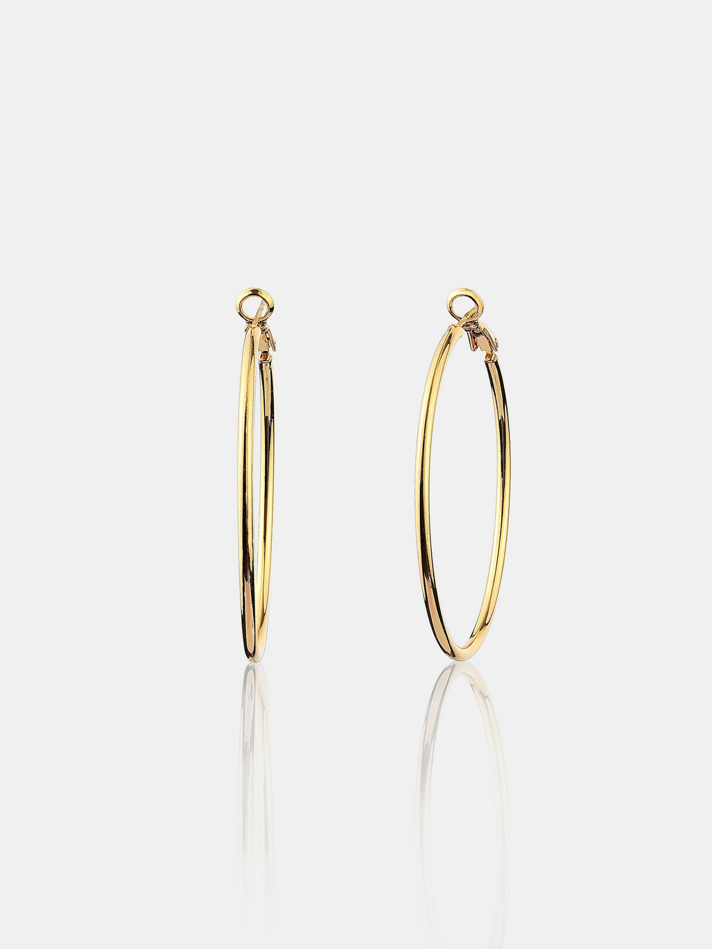 50mm Classic 18K Gold Plated Hoops
