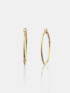 50mm Classic 18K Gold Plated Hoops