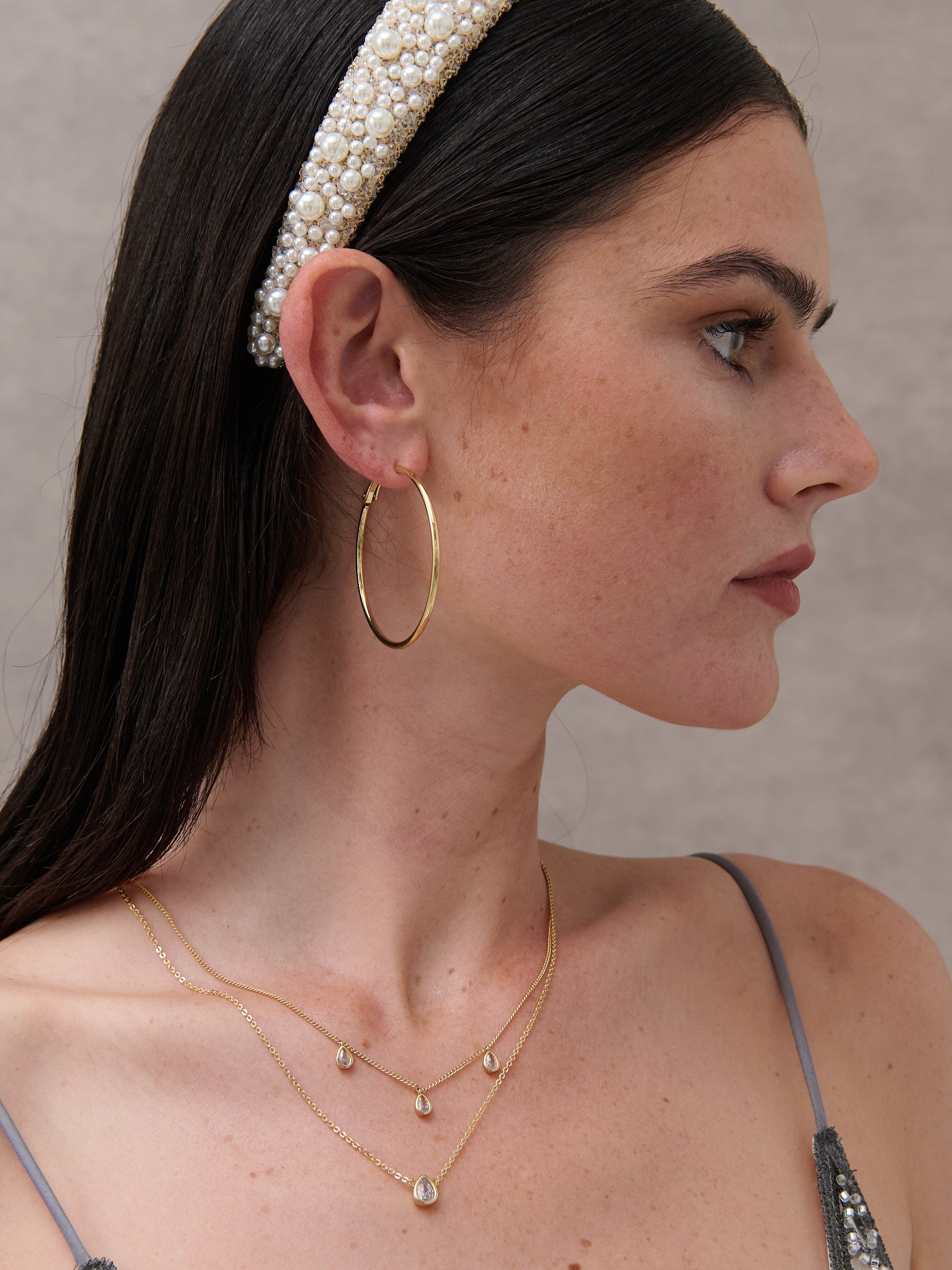 50mm Classic 18K Gold Plated Hoops