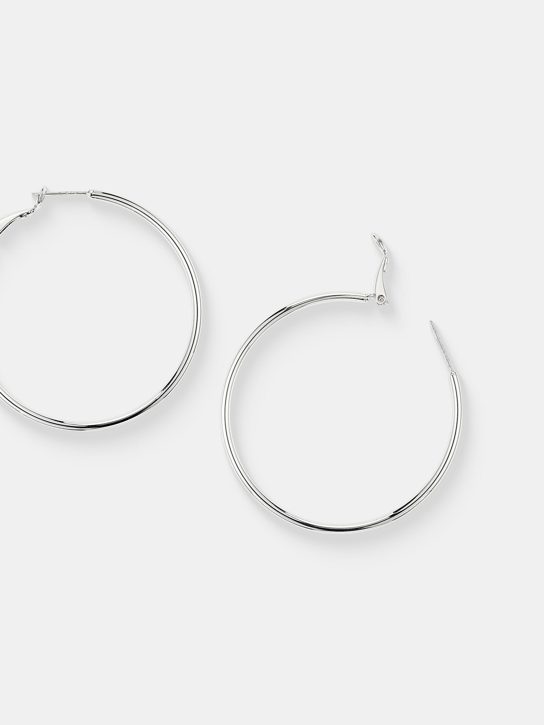 50mm Classic Sterling Silver Plated Hoops