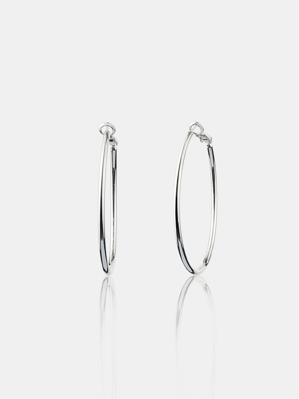 50mm Classic Sterling Silver Plated Hoops