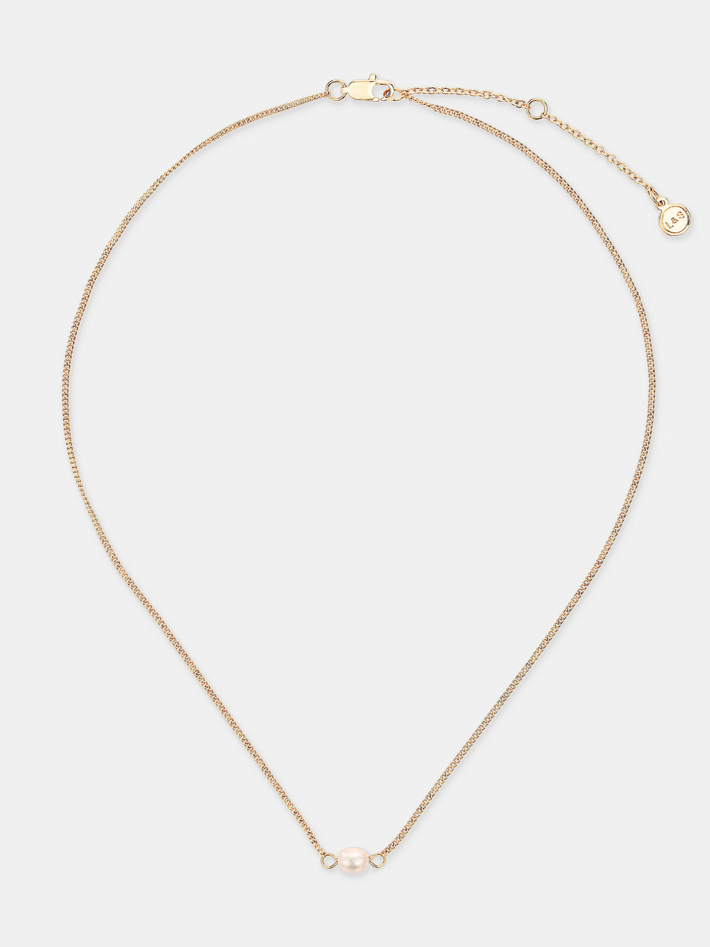 Single Pearl Necklace - 18K Gold Plated