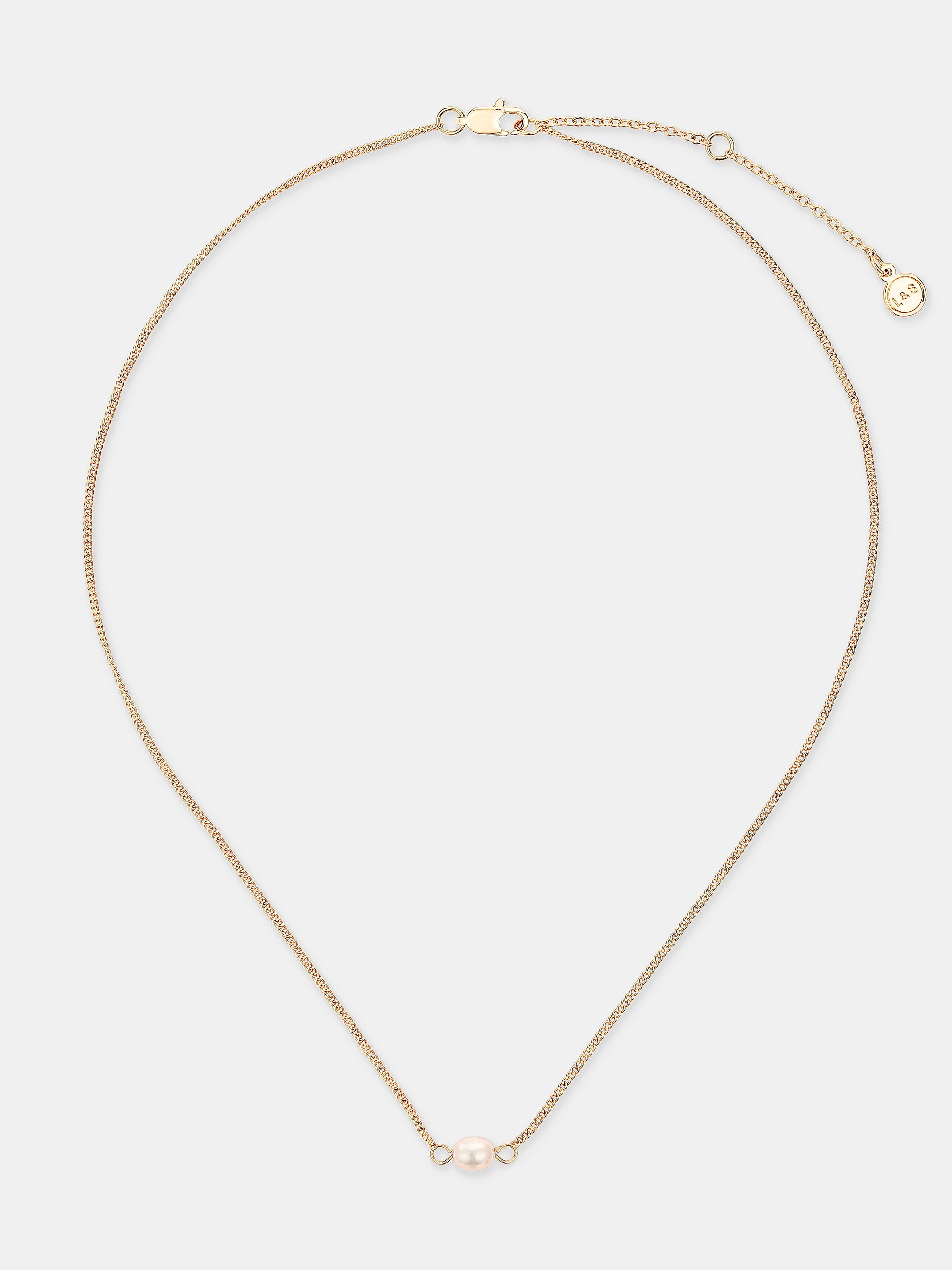 Single Pearl Necklace - 18K Gold Plated