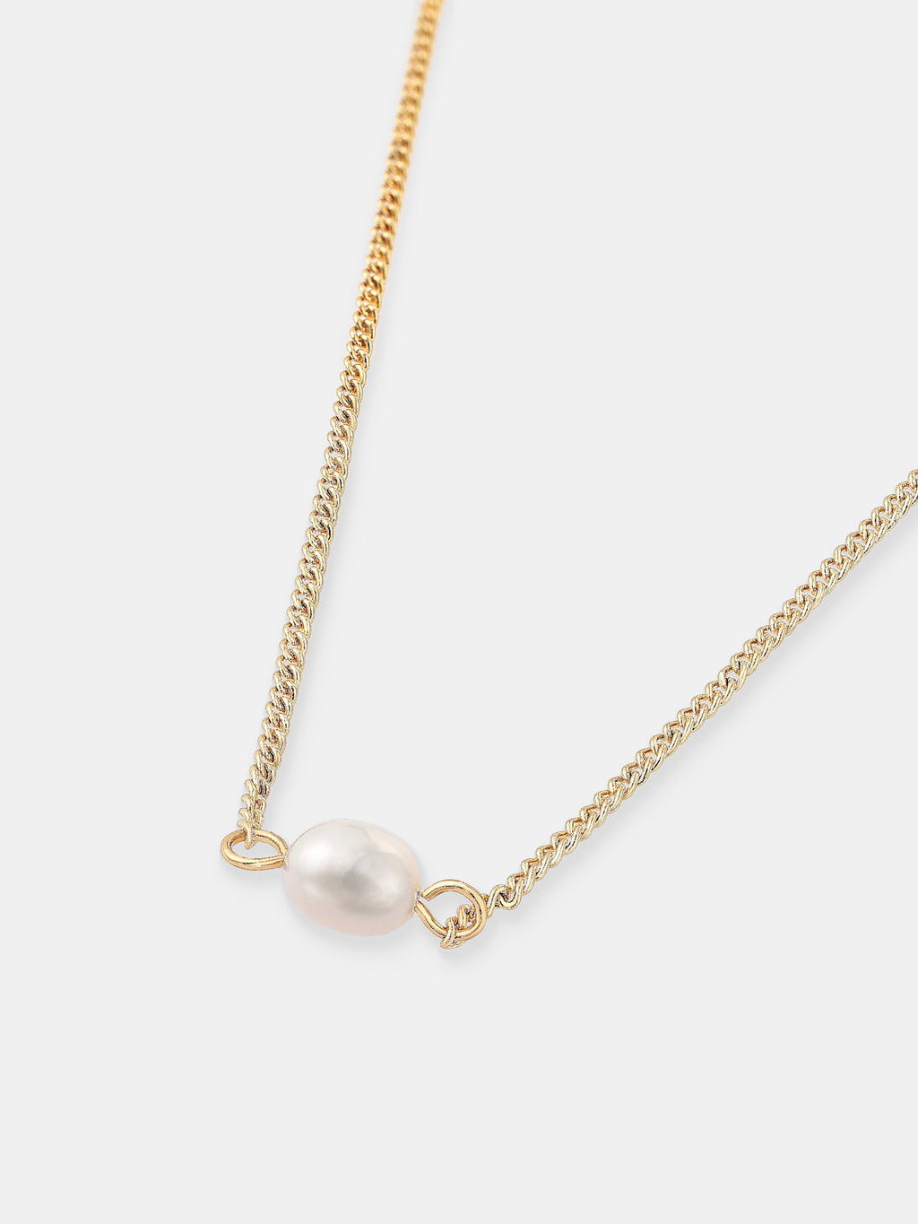 Single Pearl Necklace - 18K Gold Plated