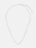 Trio Pearl Necklace - Silver Plated
