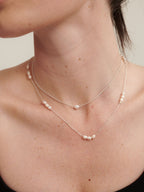 Trio Pearl Necklace - Silver Plated