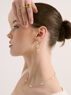 Cascade Crystal Drop Earrings - 18k Gold Plated
