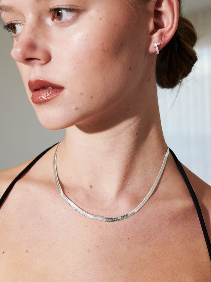 4mm Snake Chain Silver Plated Necklace