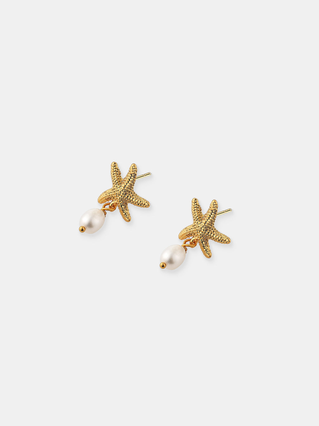 Starfish Pearl 18K Gold Plated Earrings
