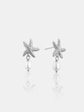 Starfish Pearl Sterling Silver Plated Earrings