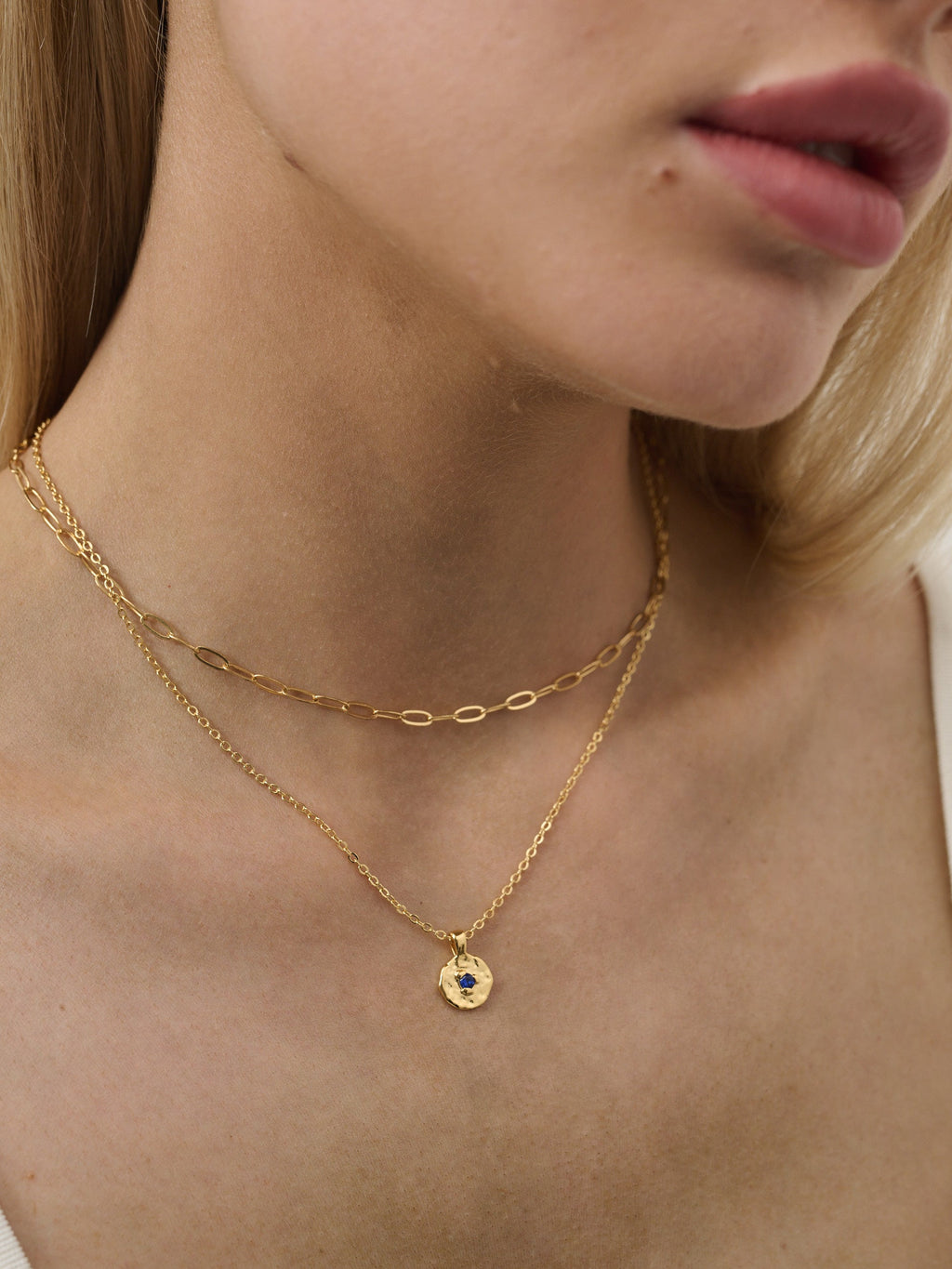 Birthstone Necklace - 18K Gold Plated