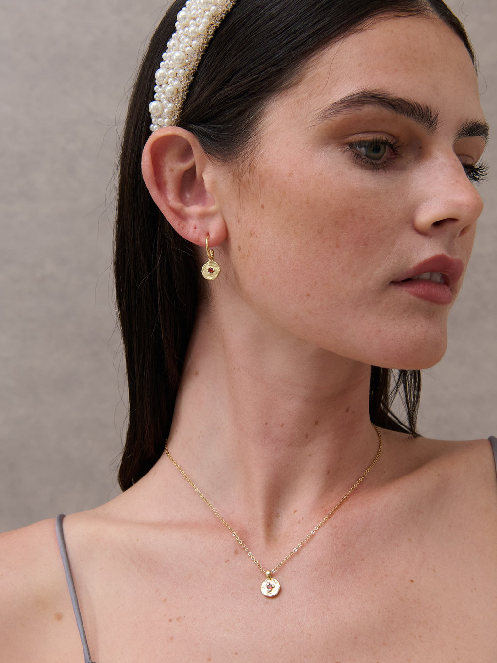 Birthstone Earrings - 18K Gold Plated