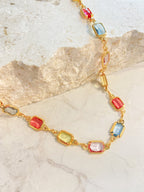 Sorrento Gem Necklace - 18K Gold Plated