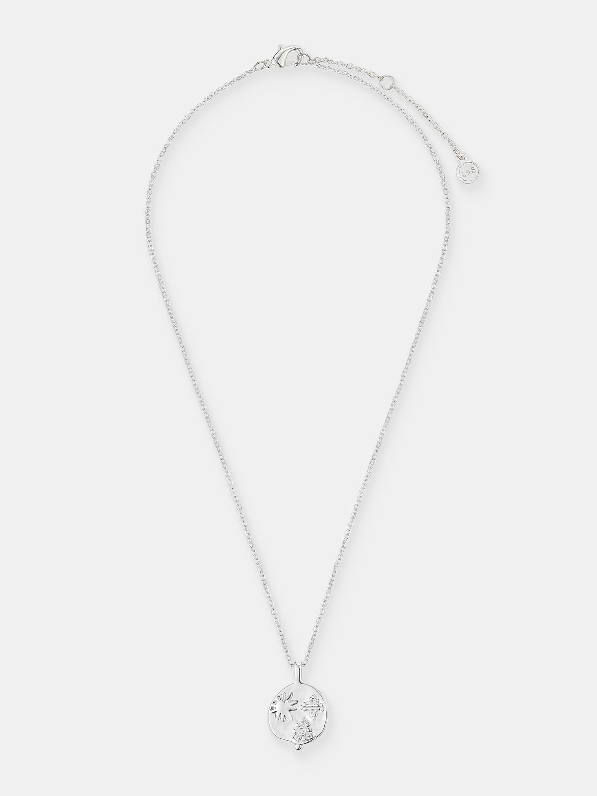 Ocean Coin Charm Necklace - Silver Plated