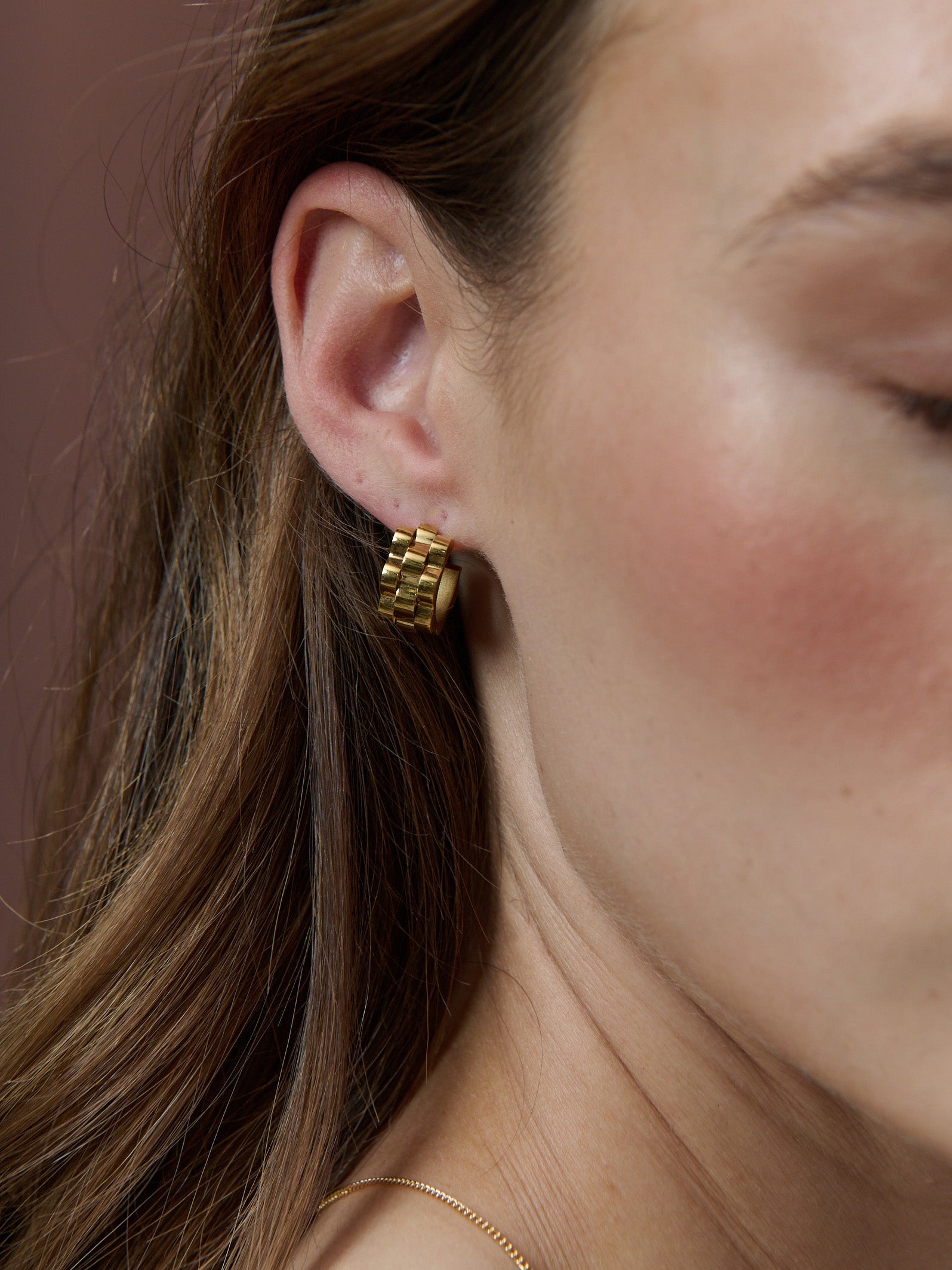 Ripple 18K Gold Plated Earrings