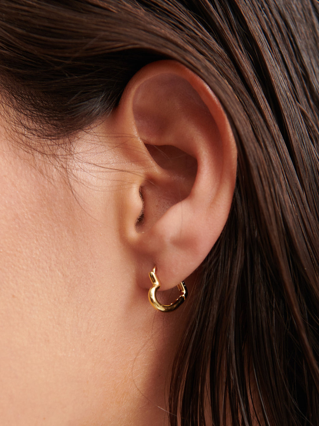 Piccolo Small Heart 18K Gold Plated Earrings