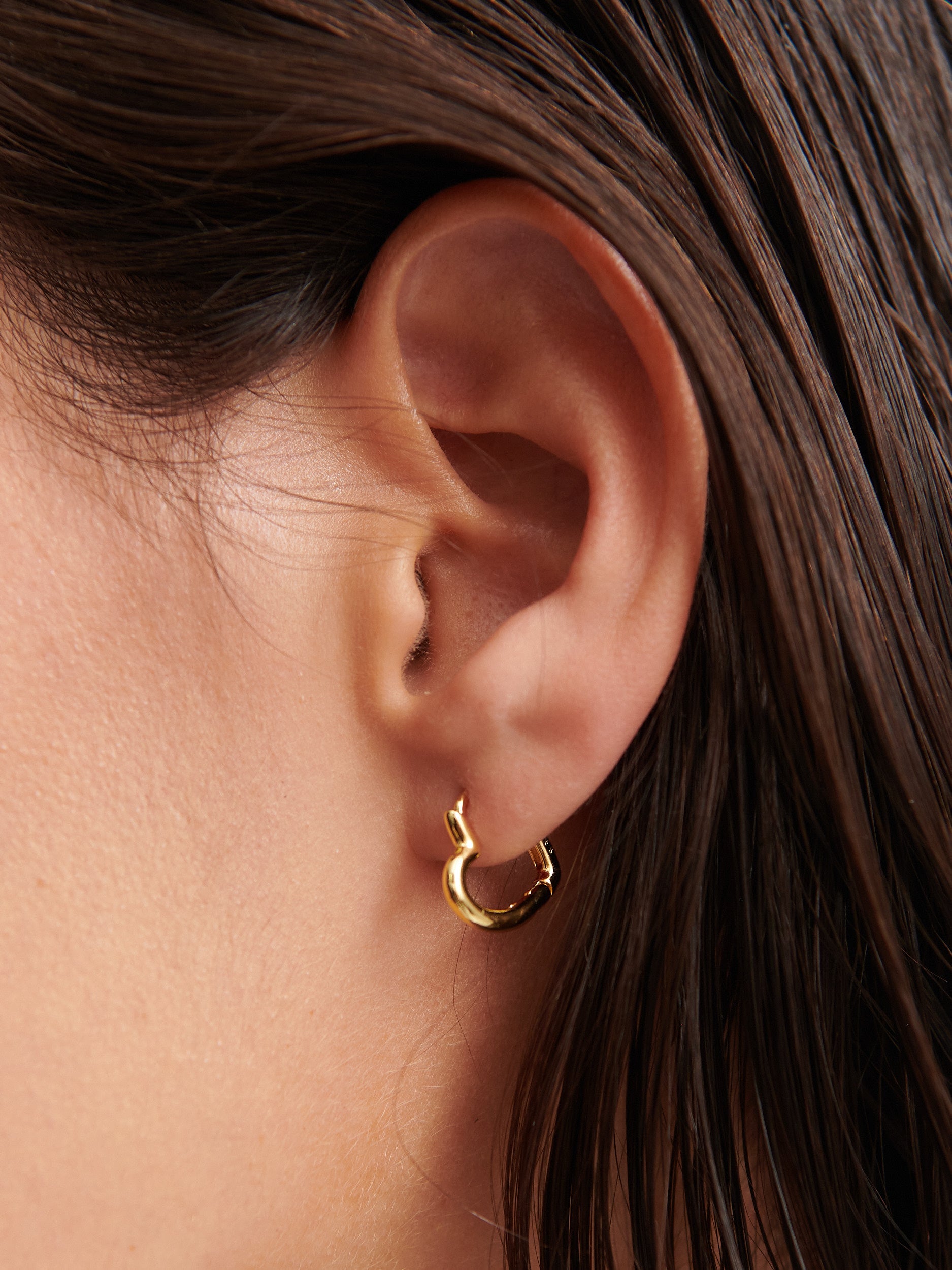 Piccolo Small Heart 18K Gold Plated Earrings
