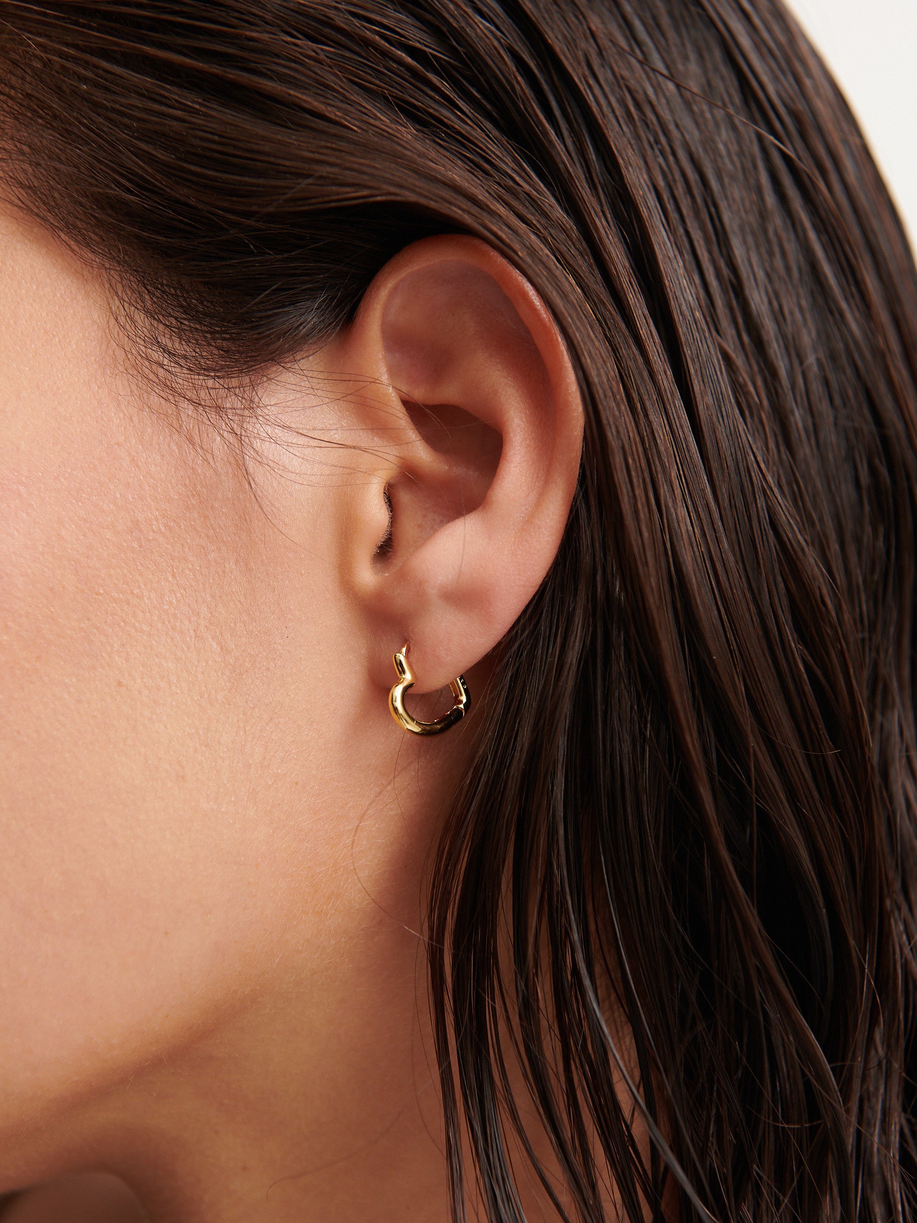 Piccolo Small Heart 18K Gold Plated Earrings