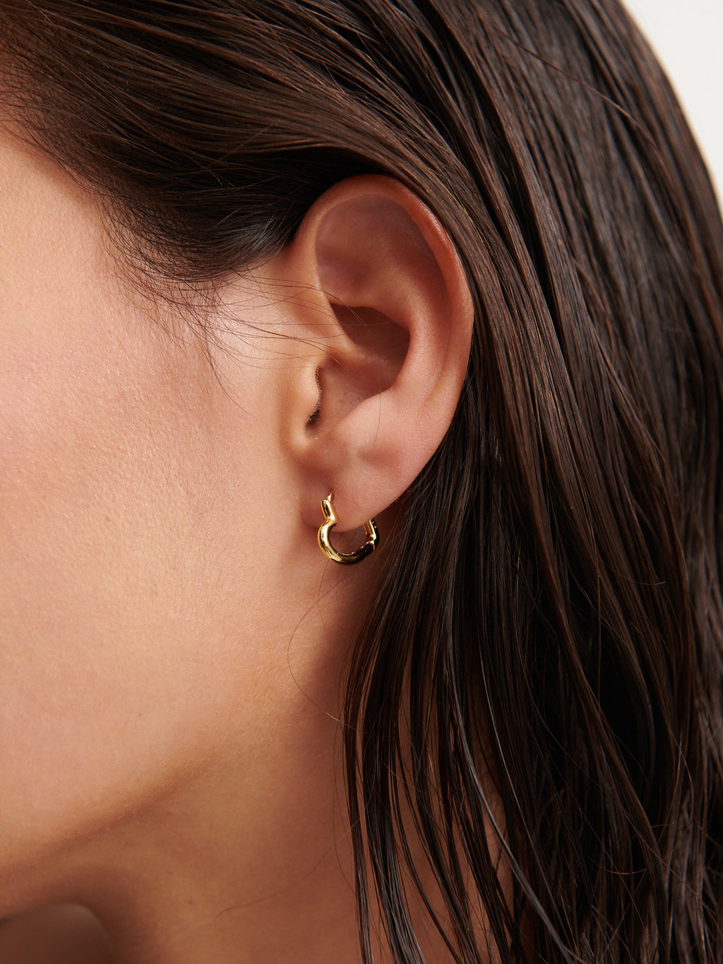 Piccolo Small Heart 18K Gold Plated Earrings