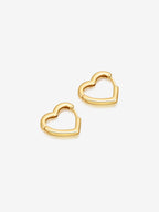 Piccolo Small Heart 18K Gold Plated Earrings