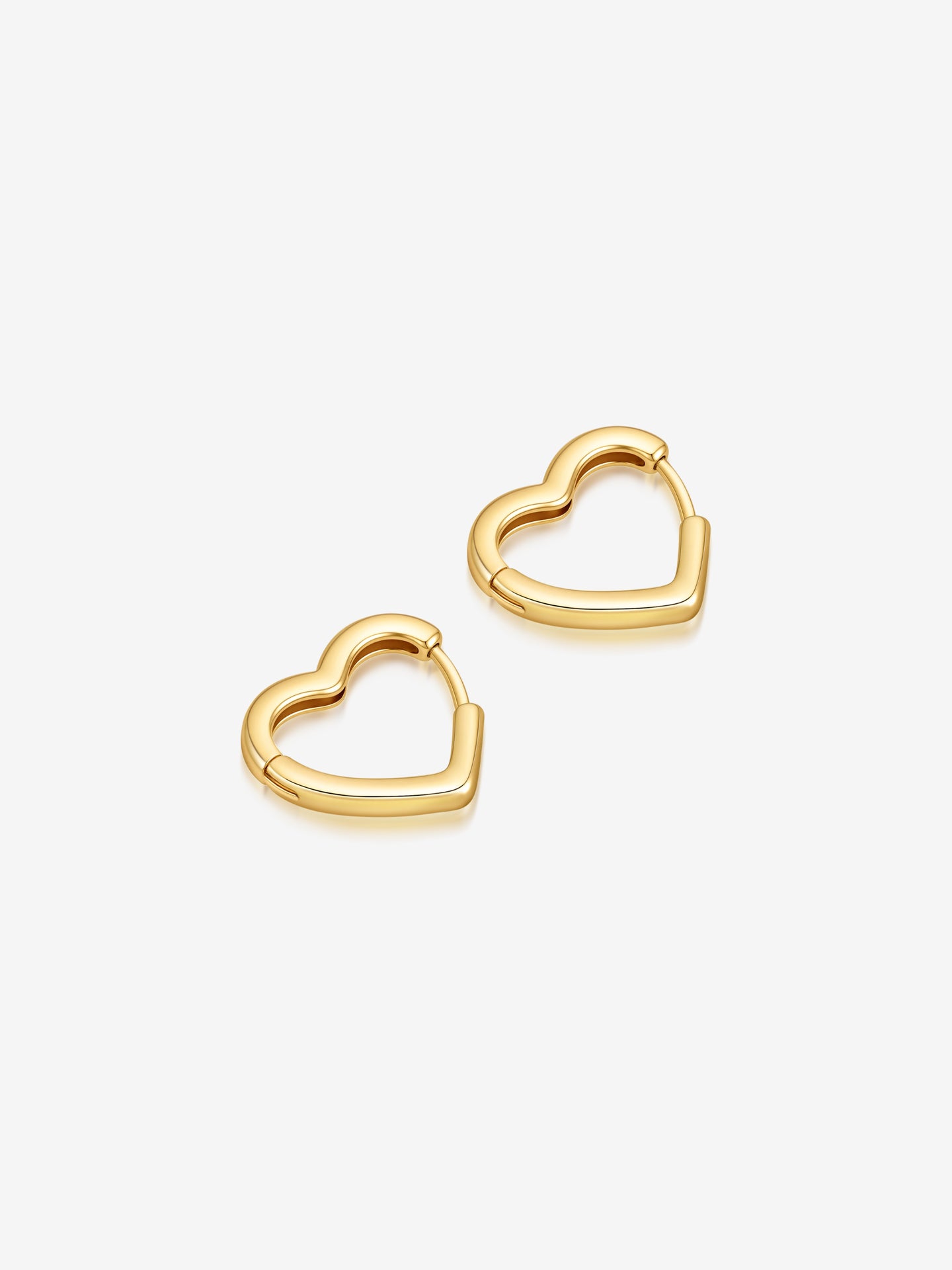 Piccolo Small Heart 18K Gold Plated Earrings