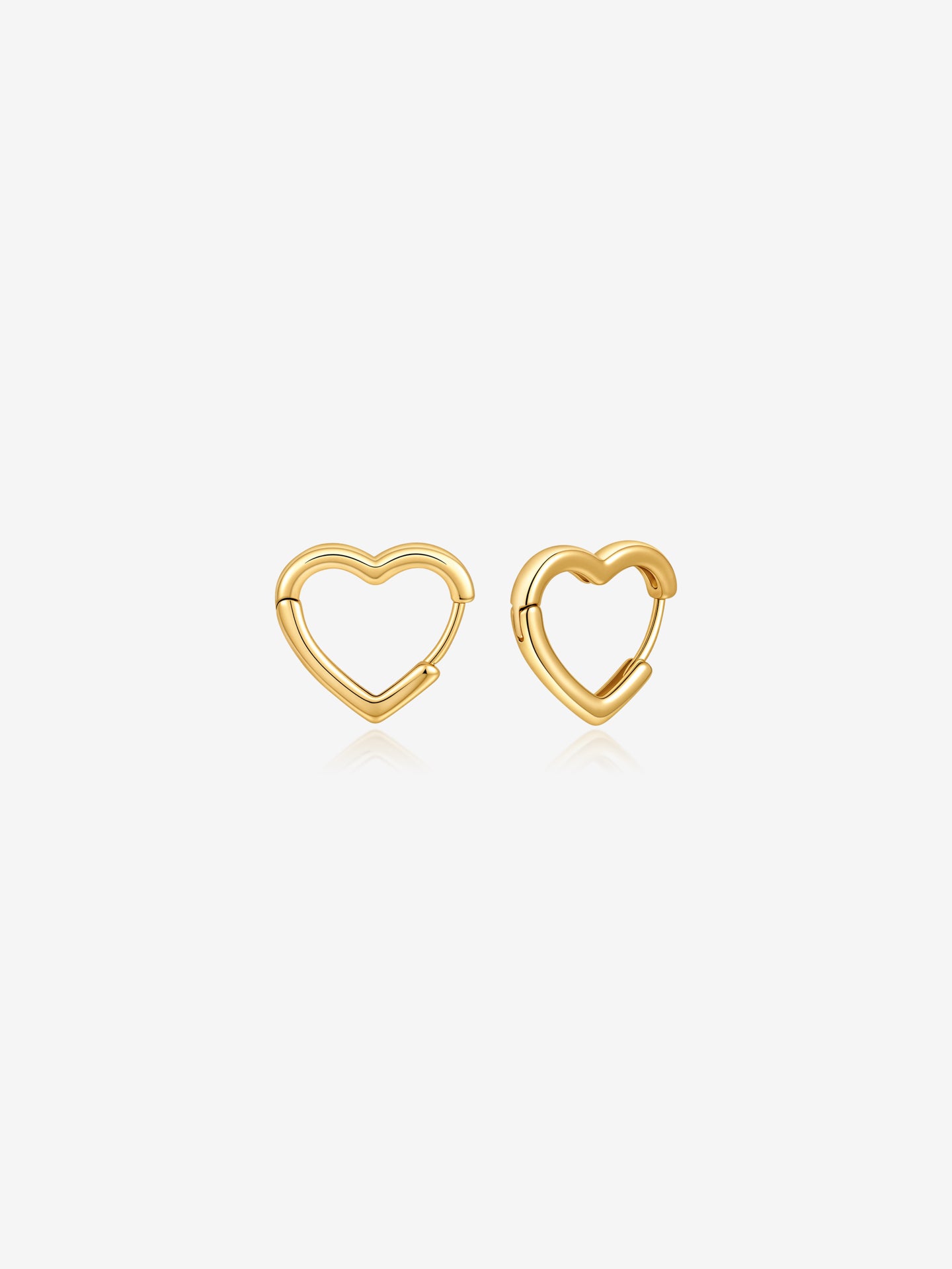 Piccolo Small Heart 18K Gold Plated Earrings