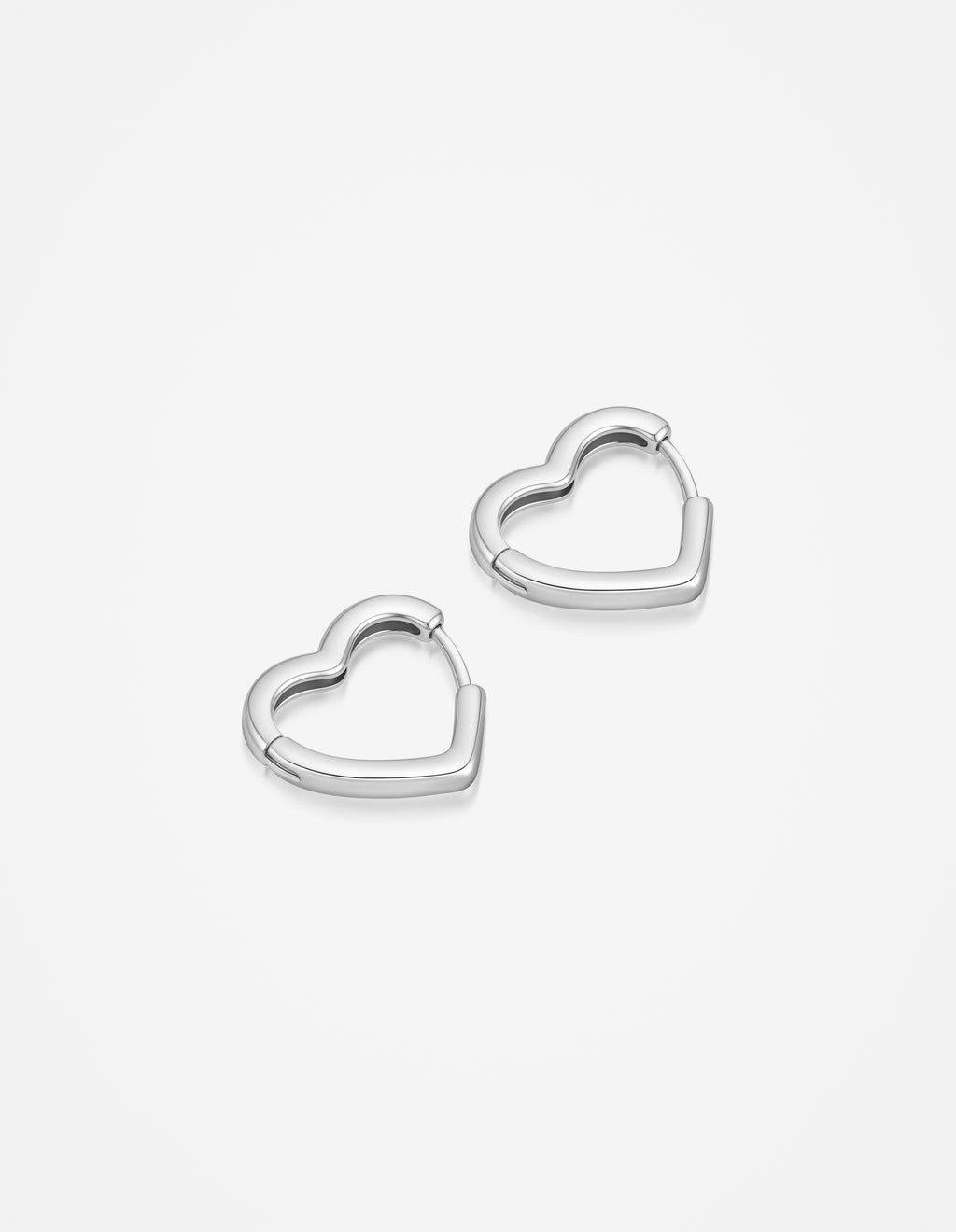 Piccolo Small Heart Sterling Silver Plated Earrings
