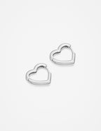 Piccolo Small Heart Sterling Silver Plated Earrings