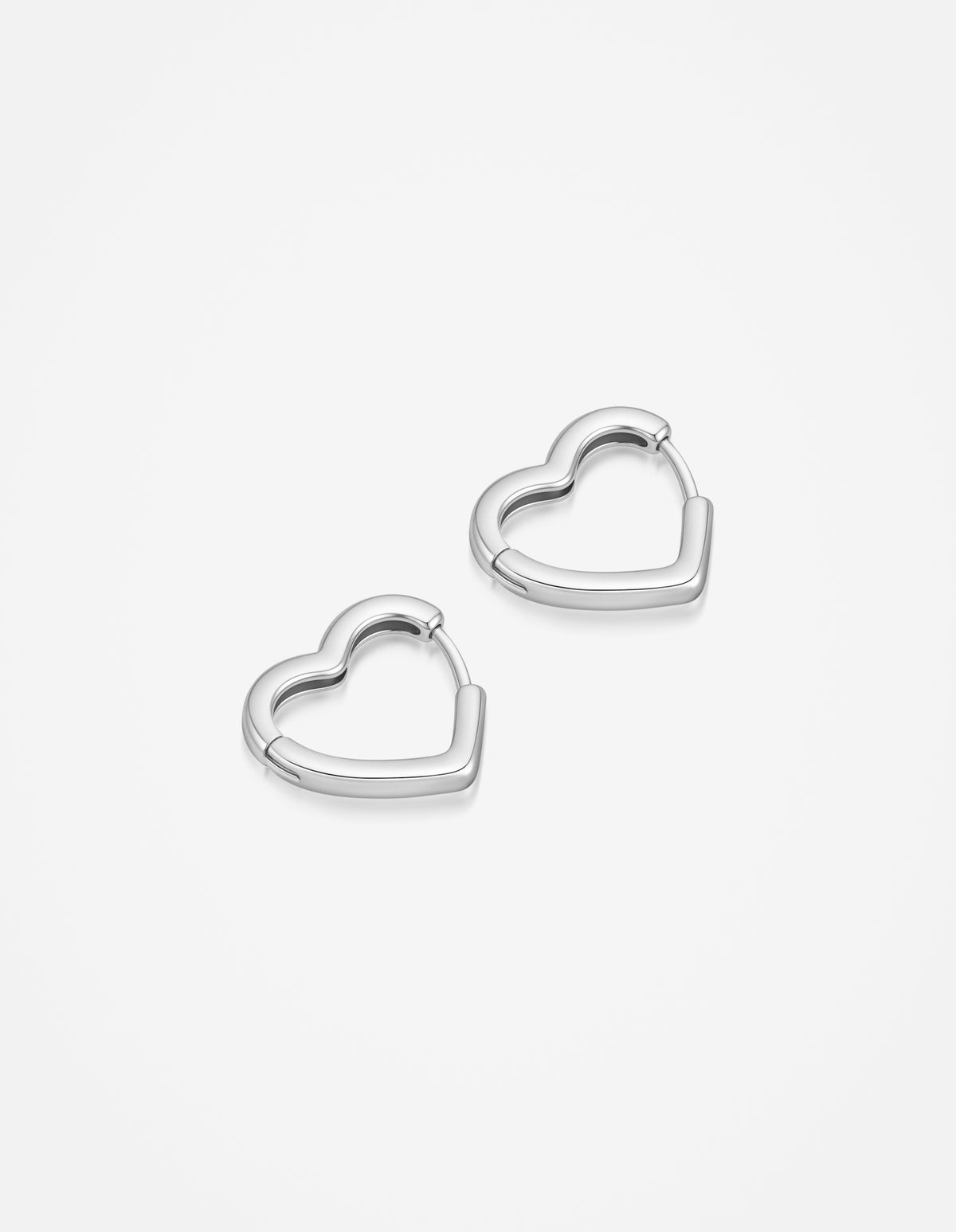 Piccolo Small Heart Sterling Silver Plated Earrings