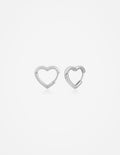 Piccolo Small Heart Sterling Silver Plated Earrings