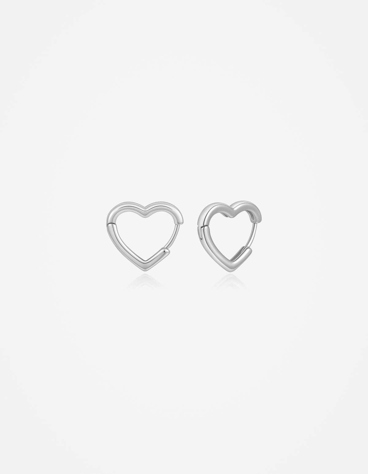 Piccolo Small Heart Sterling Silver Plated Earrings