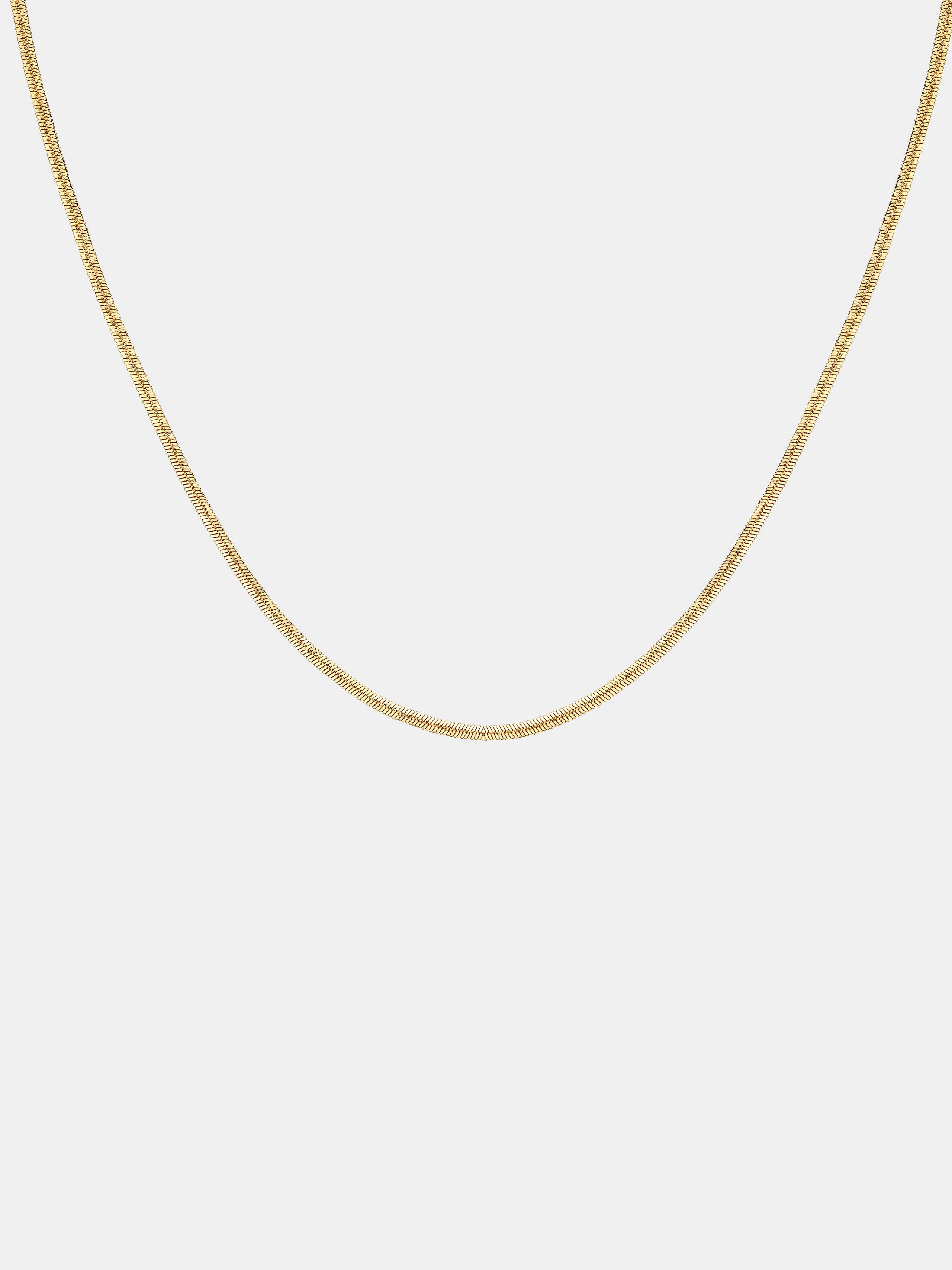 3mm Snake Necklace - 18K Gold Plated