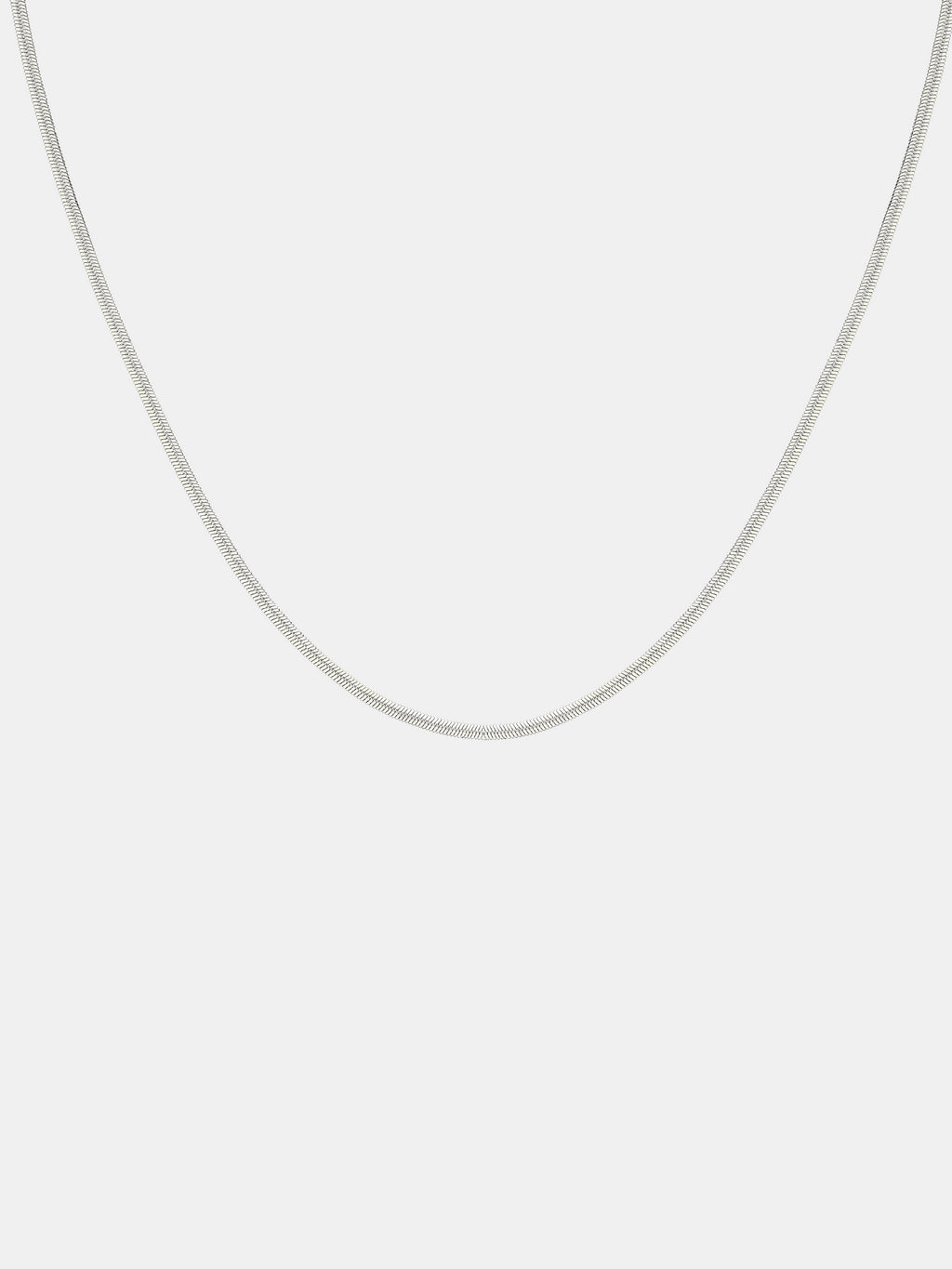 3mm Snake Plated Necklace -  Sterling Silver