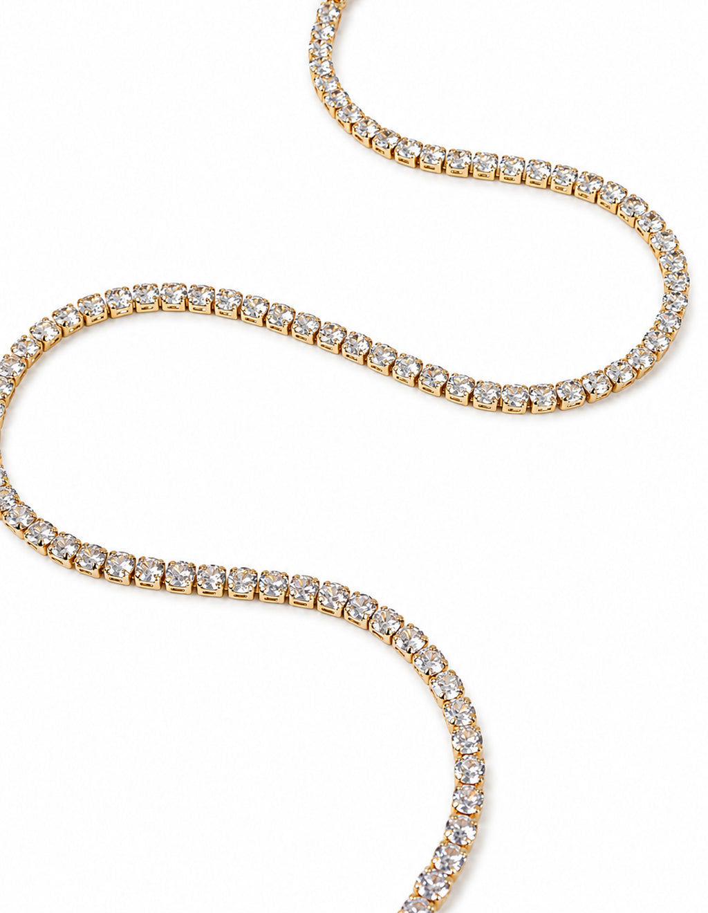 Tennis Diamanté Necklace - 18K Gold Plated
