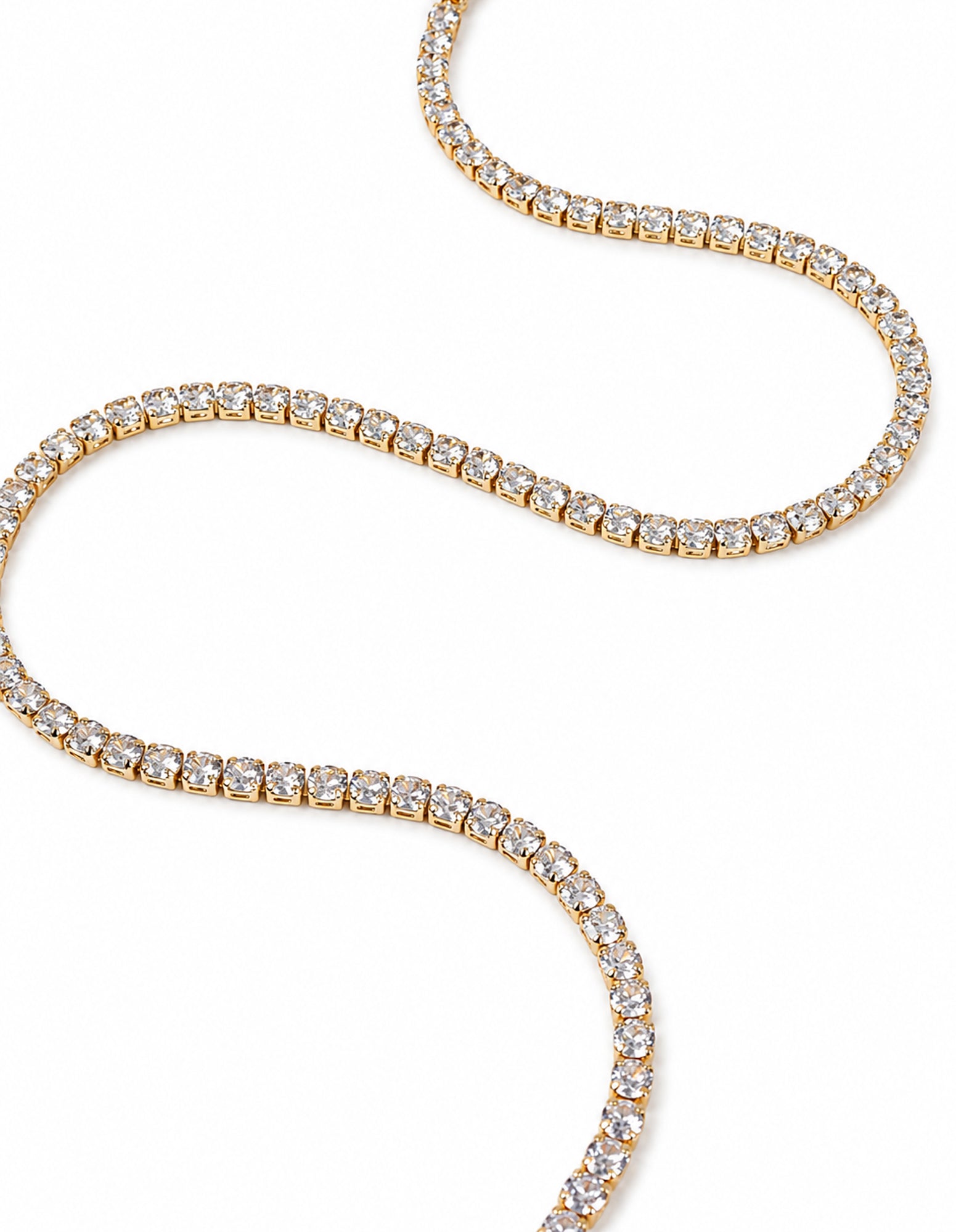 Tennis Diamanté Necklace - 18K Gold Plated
