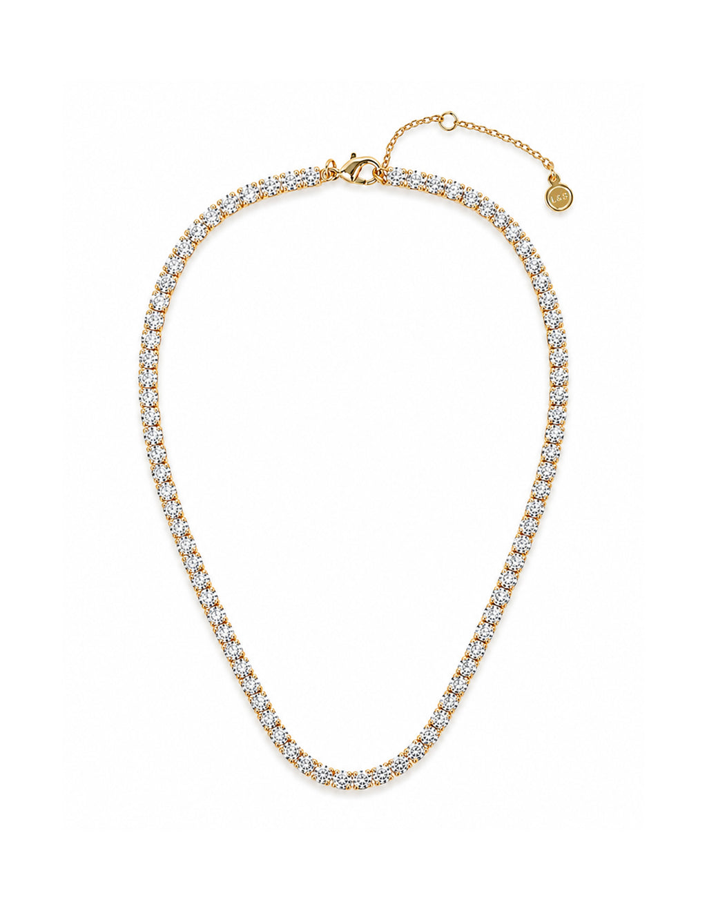 Tennis Diamanté Necklace - 18K Gold Plated